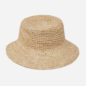 Rylee + Cru Tan Woven Bucket Hat